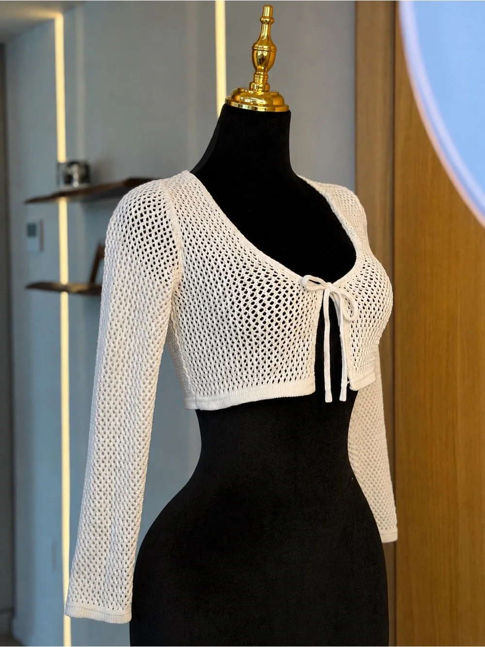 Zara Coastal Granddaughter Long Sleeve Bolero Crochet Top | Coastal Muse